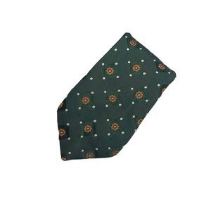 Vintage Joske's  Men’s Necktie Green With Orange Flowers 1970’s Polyester Tie